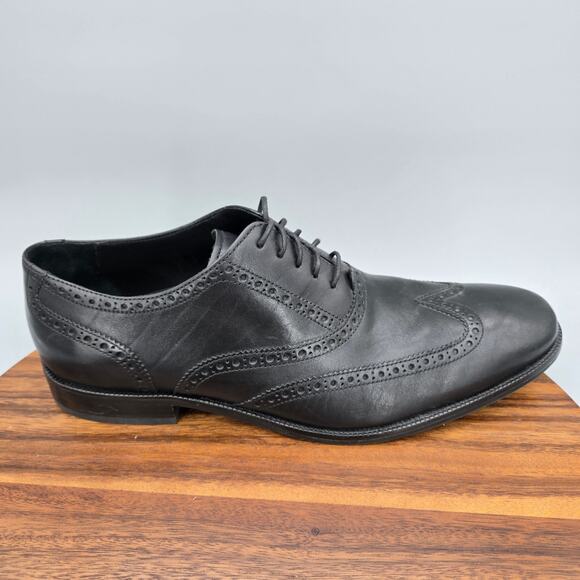 Cole Haan Oxfords Men\'s 12 M Black Leather Williams Brogue Wingtip Dress Shoes main image 8